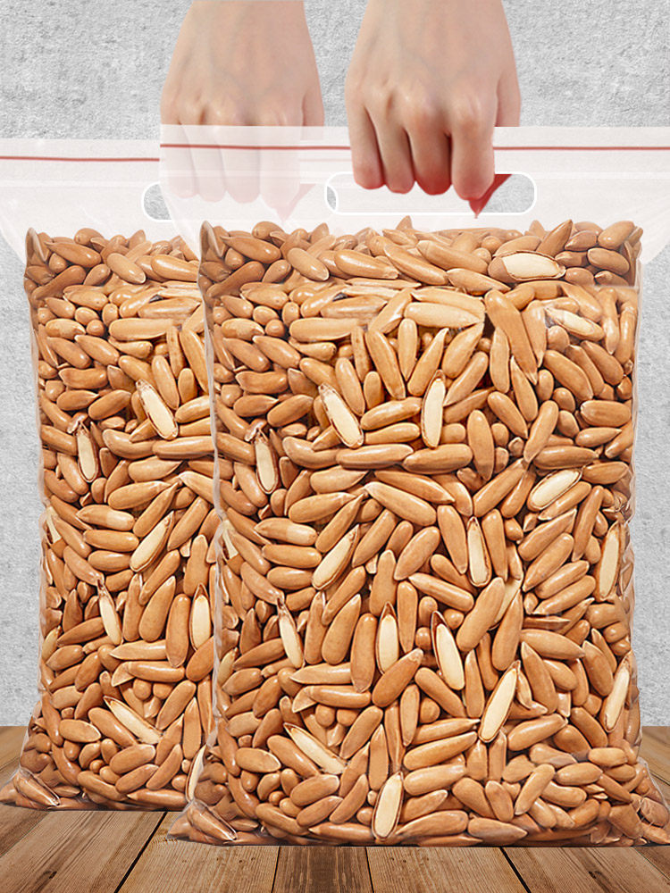 Brazilian Pine Nuts 500g Fresh Goods Afghan Hand-Peeled Premium Long Extra-Large Kernels Wholesale New Year Nuts Snacks