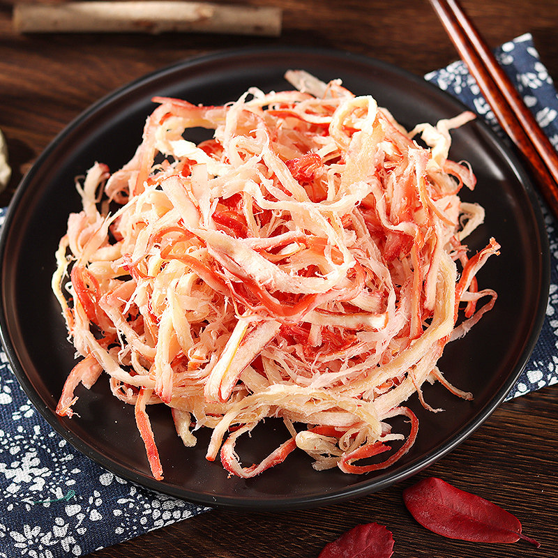 Shredded Squid Seafood Ready-To-Eat Hand-Torn Charcoal-Grilled Squid Strips Seafood Snacks Snacks for Pregnant Women to Satisfy Their Cravings