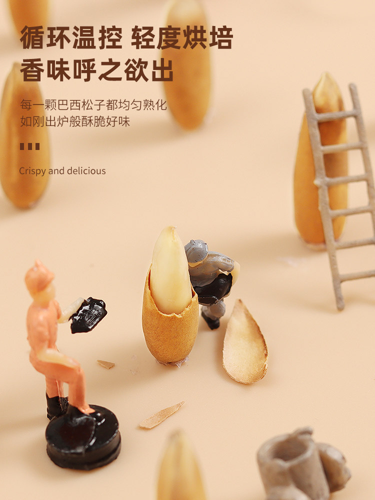 Brazilian Pine Nuts 500g Fresh Goods Afghan Hand-Peeled Premium Long Extra-Large Kernels Wholesale New Year Nuts Snacks