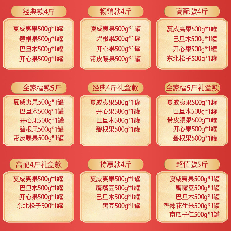 Nut Mix Mixed with Dried Fruits and Nuts, a Full-Year Gift Box