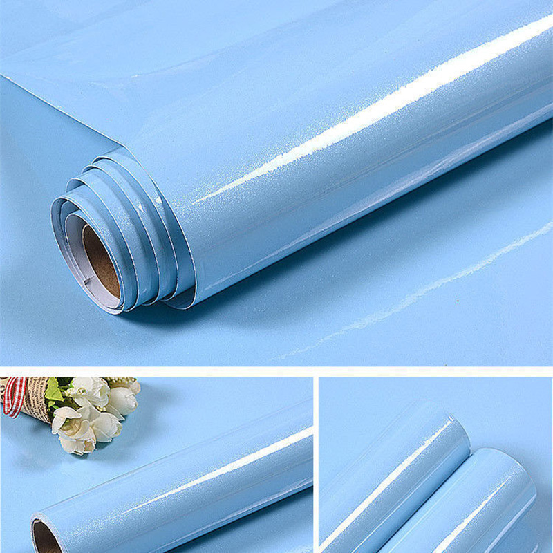 Pure Color Baking Varnish Aluminum Foil Sticker Waterproof oil-proof moisture-proof Self-adhesive home wardrobe Closet Cupboard Door Trim refurbished sticker