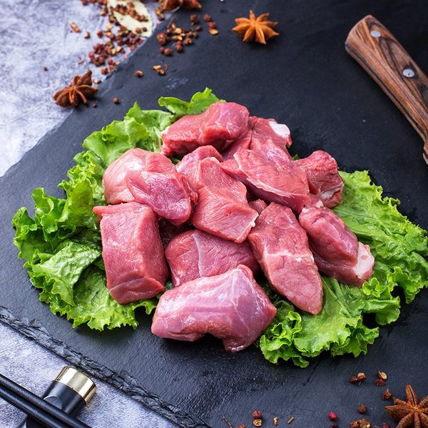 千户侯 山西右玉牧场现杀 羊后腿肉块 1200g 双重优惠折后¥116包邮