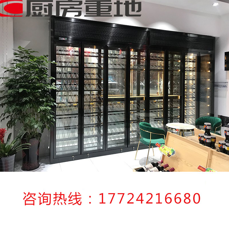 Customized stainless steel wine rack thermostatic cabinet wine cabinet metal wine cabinet rear kitchen display wine cabinet wine rack commercial