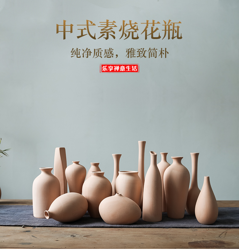 Minimalist Nordic household adornment element blank vase ceramic white flower implement bar painting graffiti ceramic film props