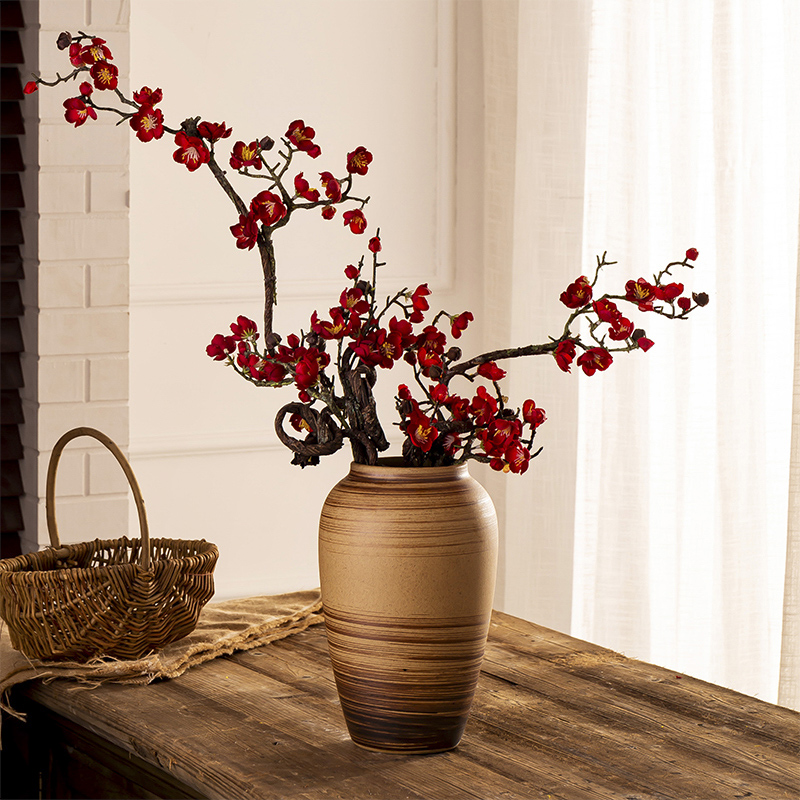 Jingdezhen ceramic vase simulation flower flower creative furnishing articles home living room table wine vintage soft adornment