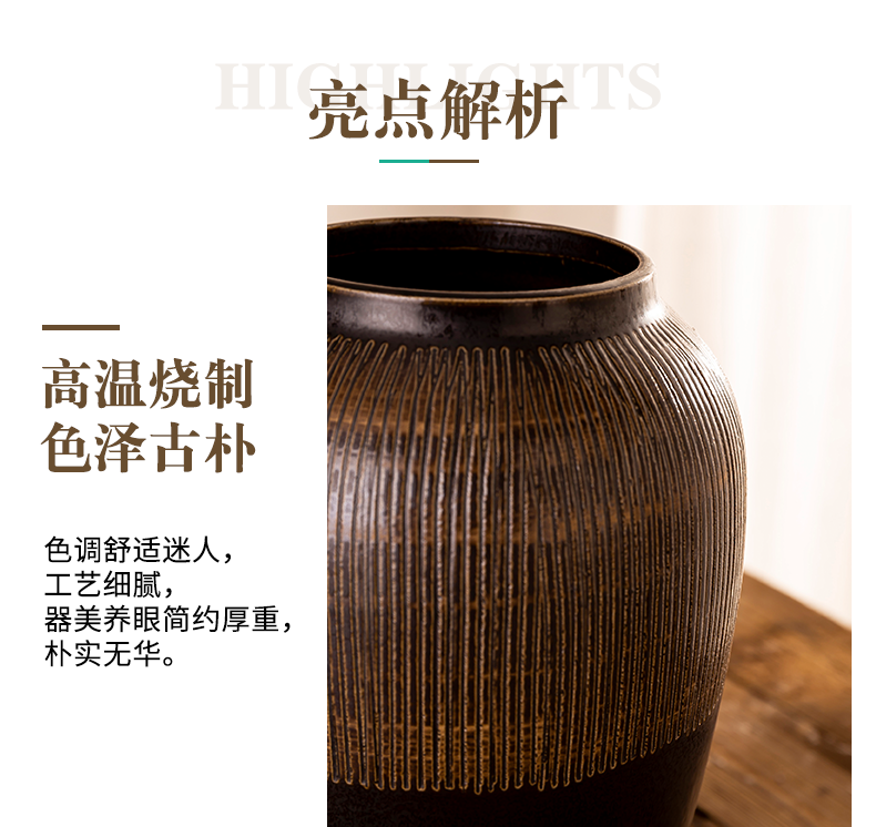 American ceramic vase restoring ancient ways furnishing articles simulation flower arranging creative contracted household living room TV cabinet craft porcelain