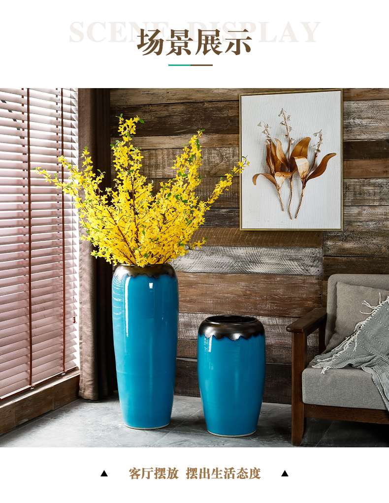 American landing large ceramic vase furnishing articles contracted and I sitting room flower arranging dried flower hotel villa European - style decoration