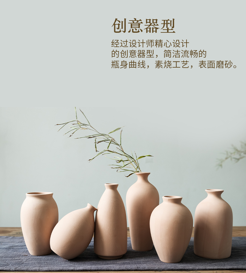 Minimalist Nordic household adornment element blank vase ceramic white flower implement bar painting graffiti ceramic film props