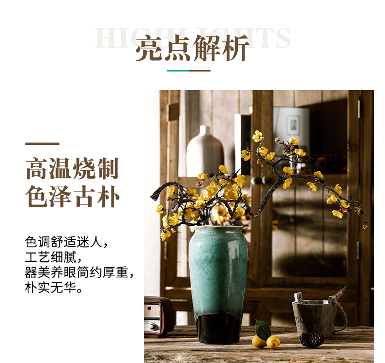 Dried flower vase of jingdezhen ceramics decoration furnishing articles floret bottle water raise sitting room the flowers flower arrangement China TV ark