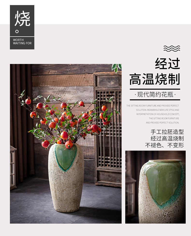 I and contracted big American ceramic vase furnishing articles sitting room ground European new Chinese vases, flower POTS flowerpot