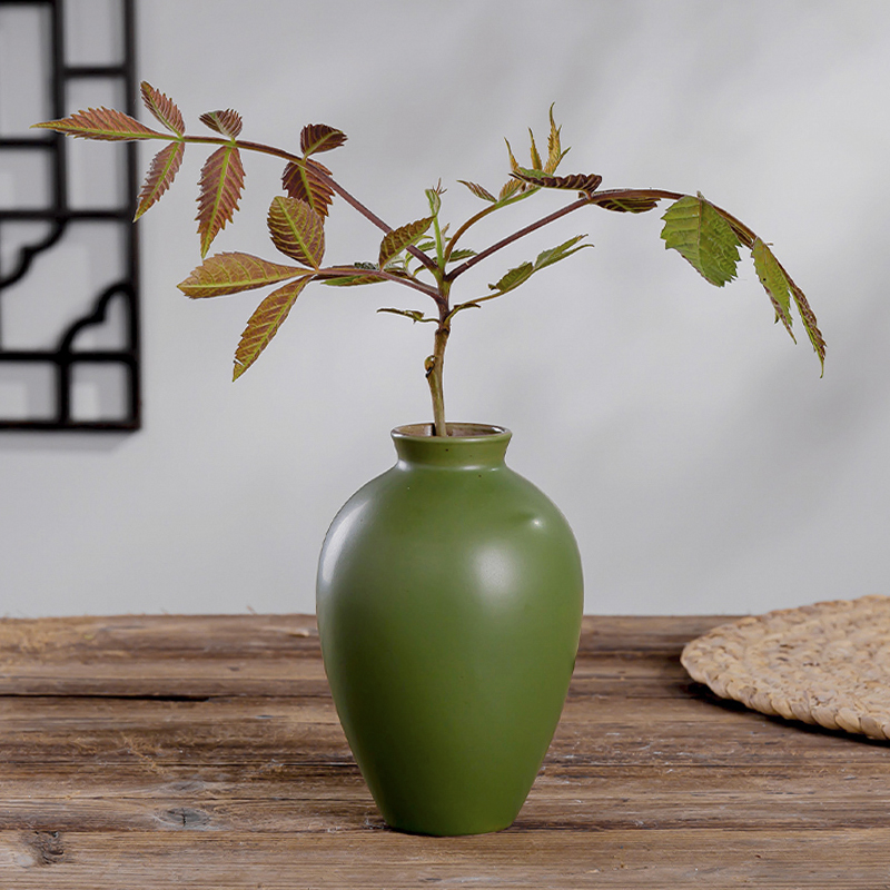 New Chinese style mini floret bottle ceramic flower arranging furnishing articles sitting room tea table floral desktop zen household ornaments