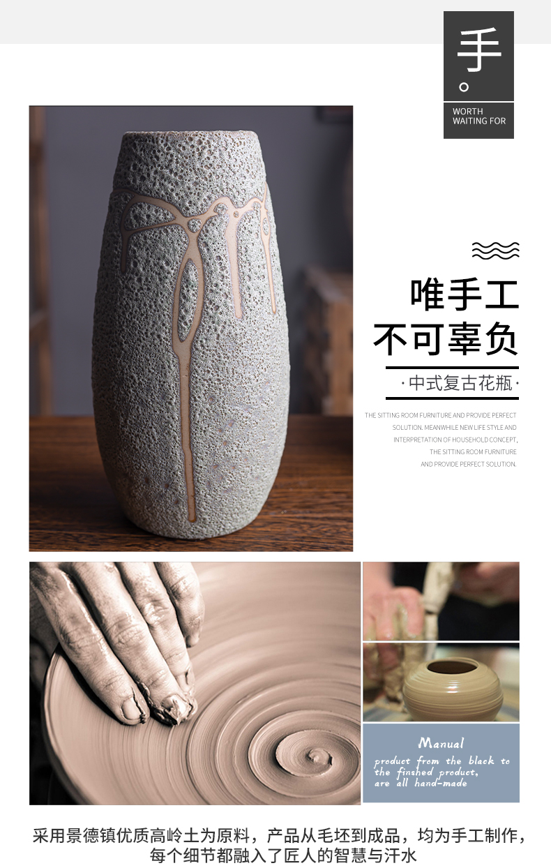 American restaurant sample room soft adornment ceramic flower vases, flower arrangement sitting room porch tea table restoring ancient ways, furnishing articles
