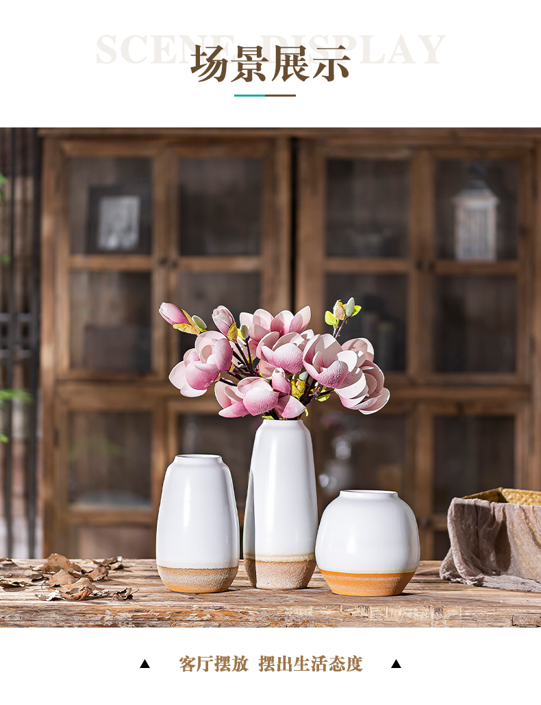 Jingdezhen Nordic vases, ceramic creative furnishing articles dried flowers sitting room adornment flower arranging hydroponic restore ancient ways small POTS furnishing articles