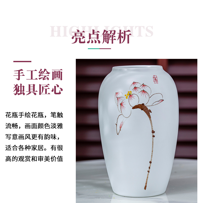 Ceramic vase creative floral outraged TV cabinet furnishing articles home decoration of modern Chinese style living room table flower arrangement