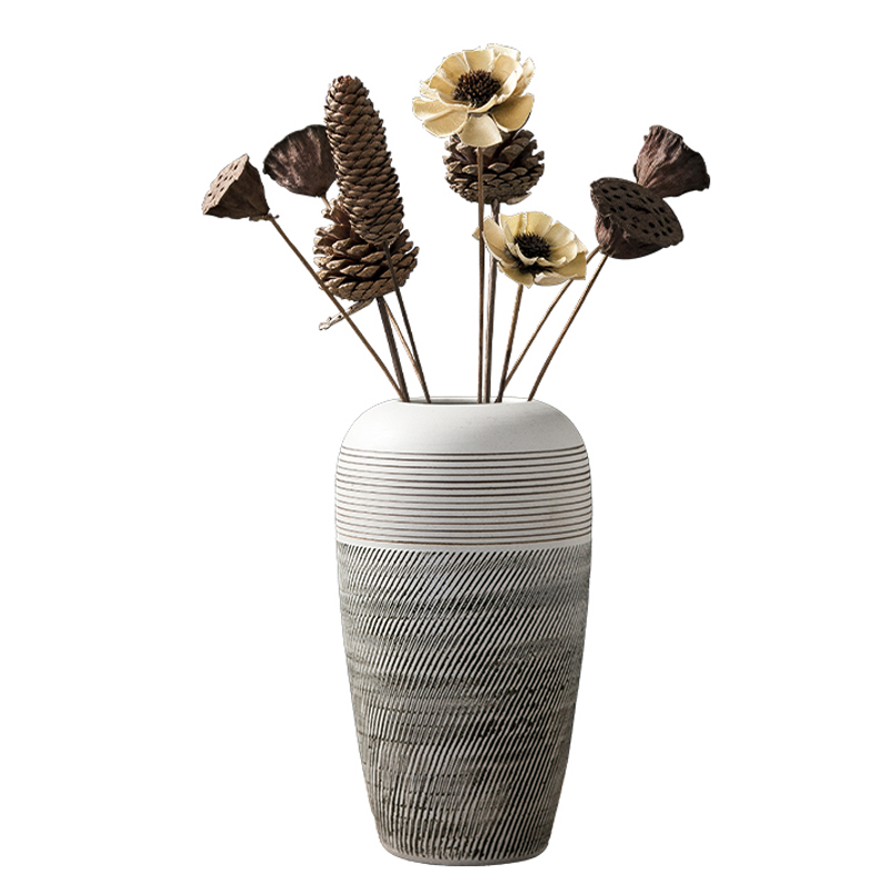 Ceramic small pure and fresh and restore ancient ways flower arrangement sitting room adornment is placed dry flower decoration creative home floret bottle of flower POTS
