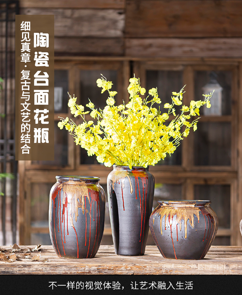 Ceramic vase Nordic creative furnishing articles table hydroponic flower arranging flowers household contracted sitting room decorative POTS restoring ancient ways