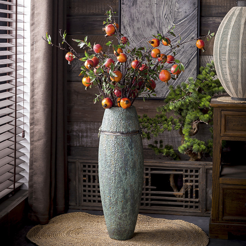 Restore ancient ways the ground vases, antique bronze, ceramic flower implement do old blue glaze Chinese wind furnishing articles drama props vase