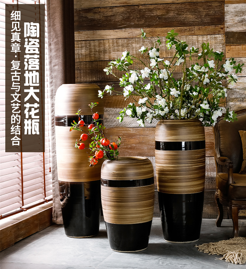 Ceramic floor big jingdezhen porcelain vase contracted and I European hotel lobby flower arranging furnishing articles opening gifts