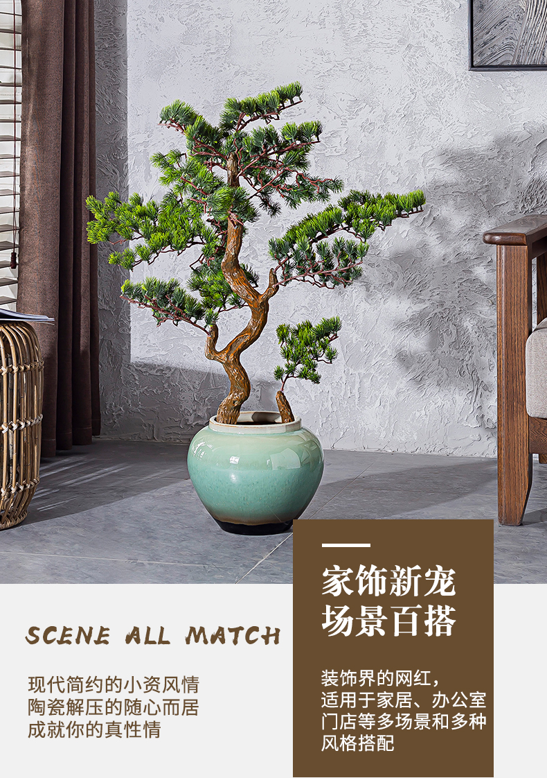 I and contracted American Chinese ceramic vase household simulation flower arranging furnishing articles sitting room adornment dried flowers set