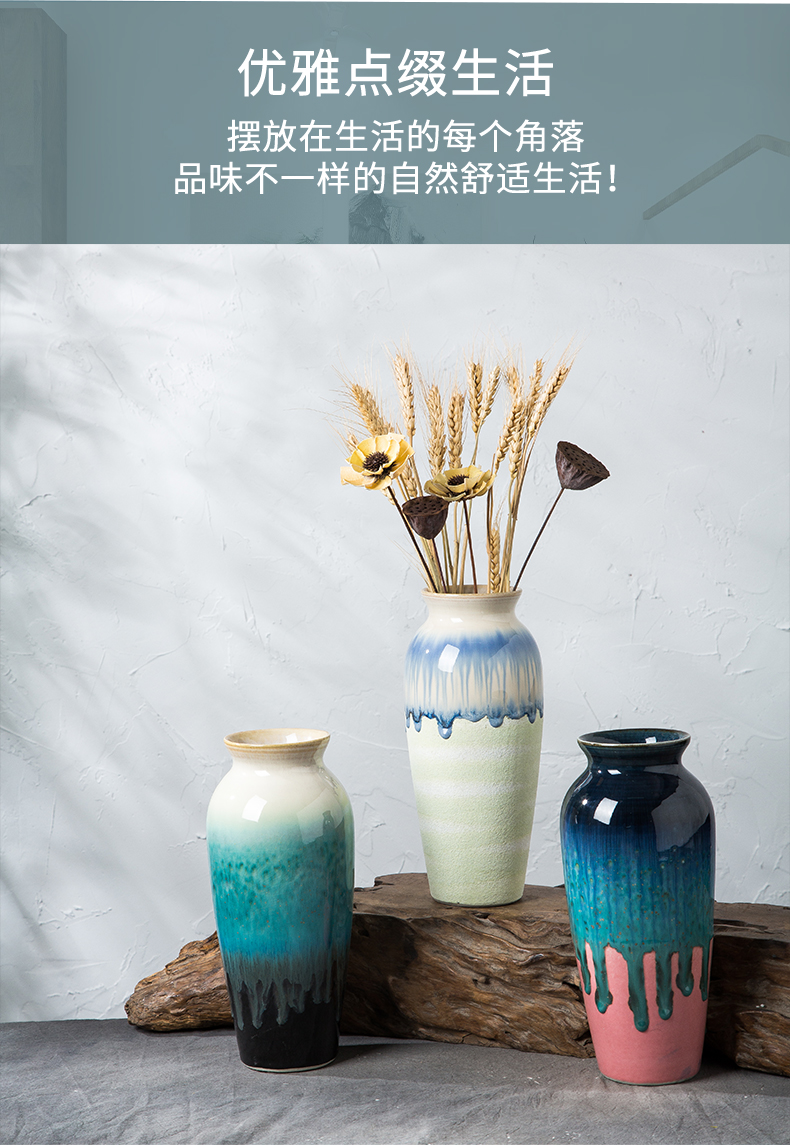 I and contracted ceramic vase furnishing articles sitting room TV ark, flower arranging water raise American Europe type tea table table decorations