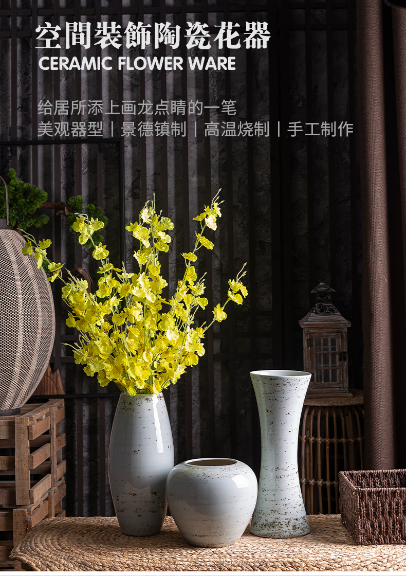 I and contracted land sitting room creative flower arranging furnishing articles home decoration ceramic dry flower vase floral arrangements