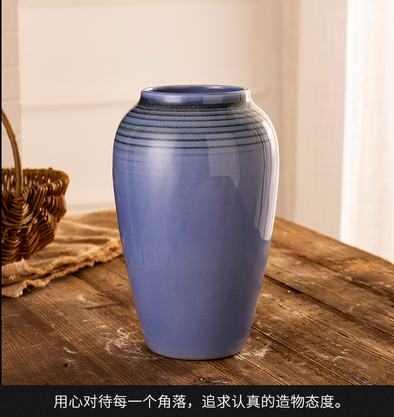 Jingdezhen dried flower vase decoration furnishing articles sitting room decoration flower arranging floret bottle of flower implement hydroponic water raise ceramic table