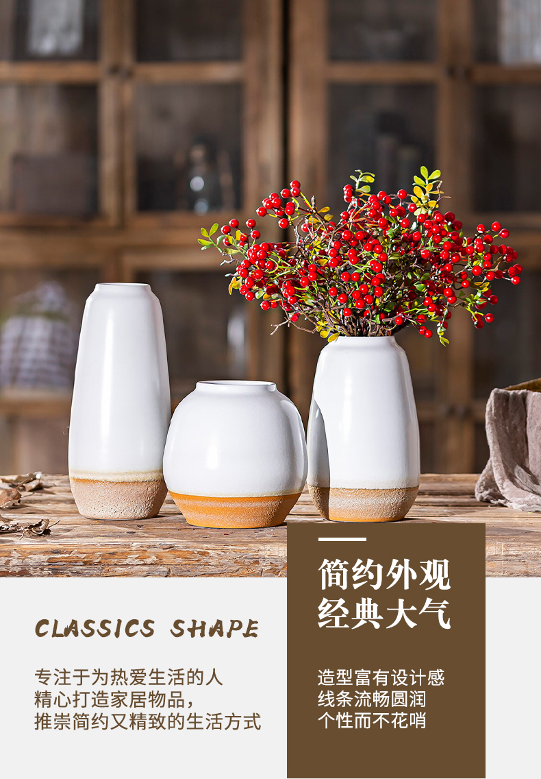 Jingdezhen Nordic vases, ceramic creative furnishing articles dried flowers sitting room adornment flower arranging hydroponic restore ancient ways small POTS furnishing articles