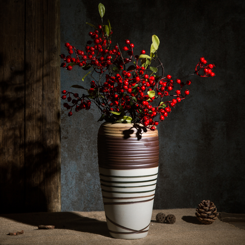 Ceramic floret bottle furnishing articles I and contracted dried flower arranging flowers water flowers sitting room household soft adornment restoring ancient ways