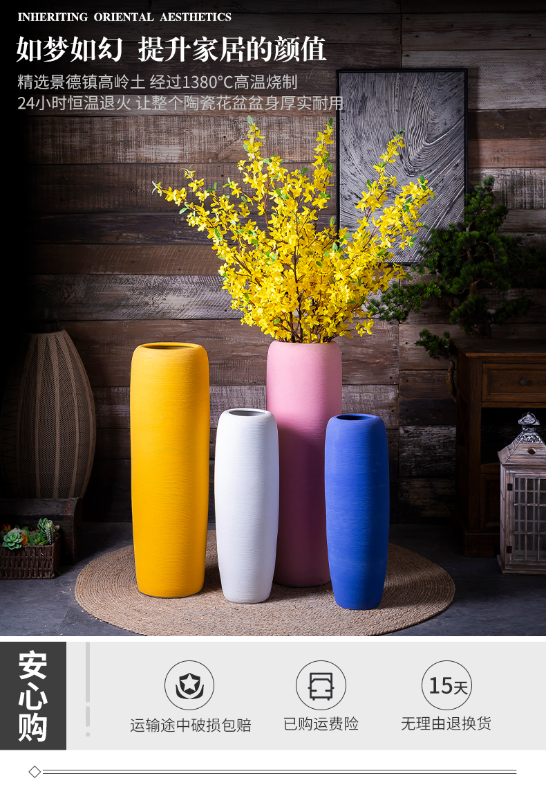 The Nordic creative manual vase modern furnishing articles sitting room adornment pure manual craft ceramic flower implement suits for