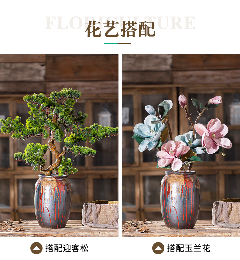 Ceramic vase Nordic creative furnishing articles table hydroponic flower arranging flowers household contracted sitting room decorative POTS restoring ancient ways