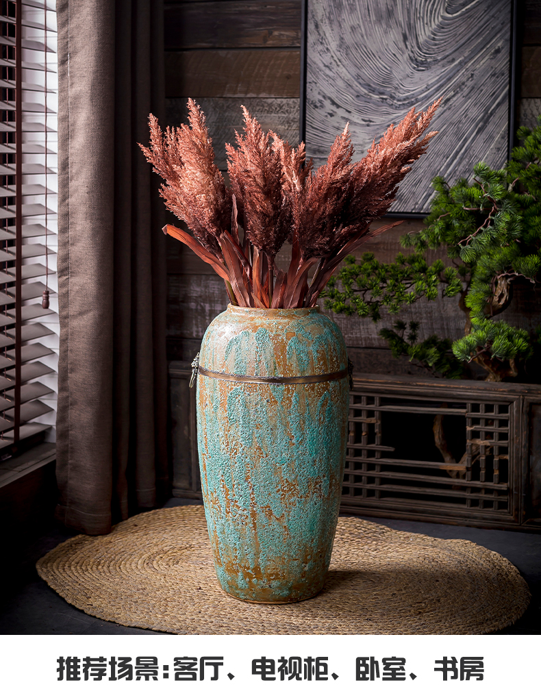 Coarse some ceramic pot fleshy field all over the sky star, dried flowers of large vases, restore ancient ways small and pure and fresh flower arrangement sitting room furnishing articles