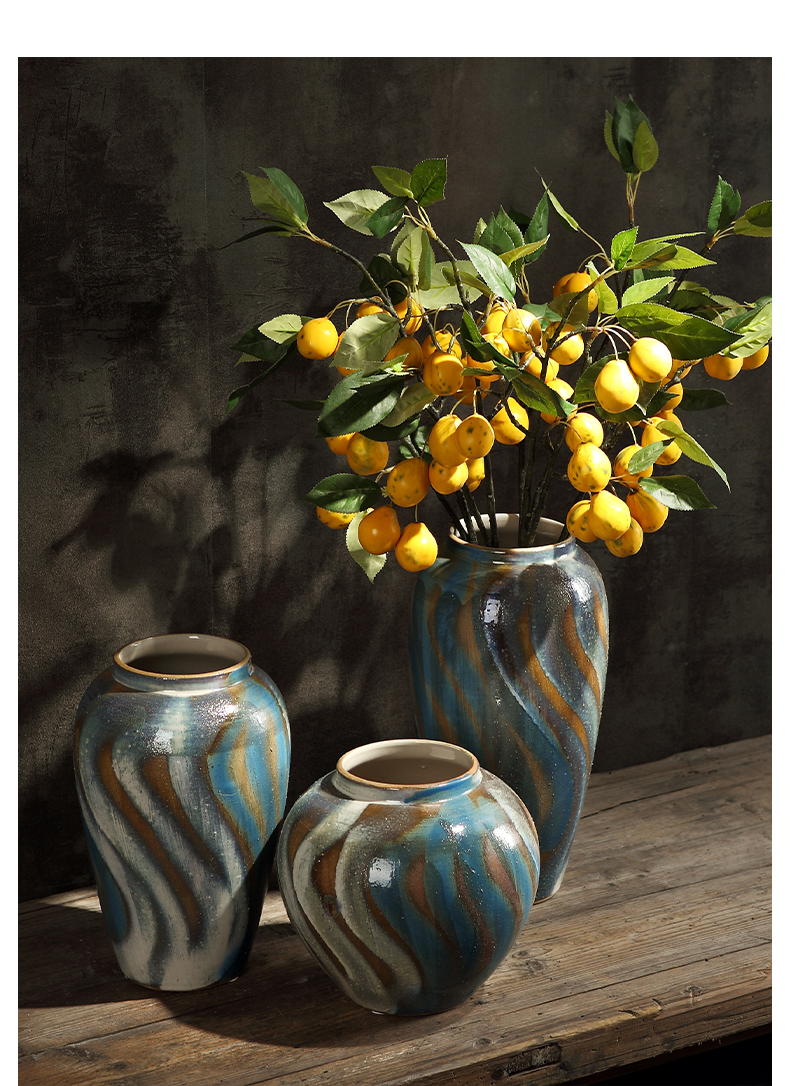 Restoring ancient ways is the American pastoral ceramic vases, flower arrangement sitting room furnishing articles furnishing articles coarse some ceramic pot dry flower decoration porcelain