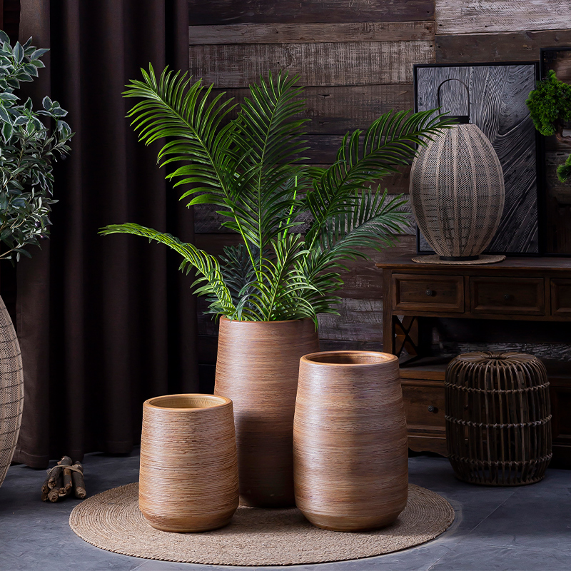 Is suing decoration flower arranging furnishing articles of large ceramic vase gallons Nordic green plant potted flower bed of large diameter flowerpot