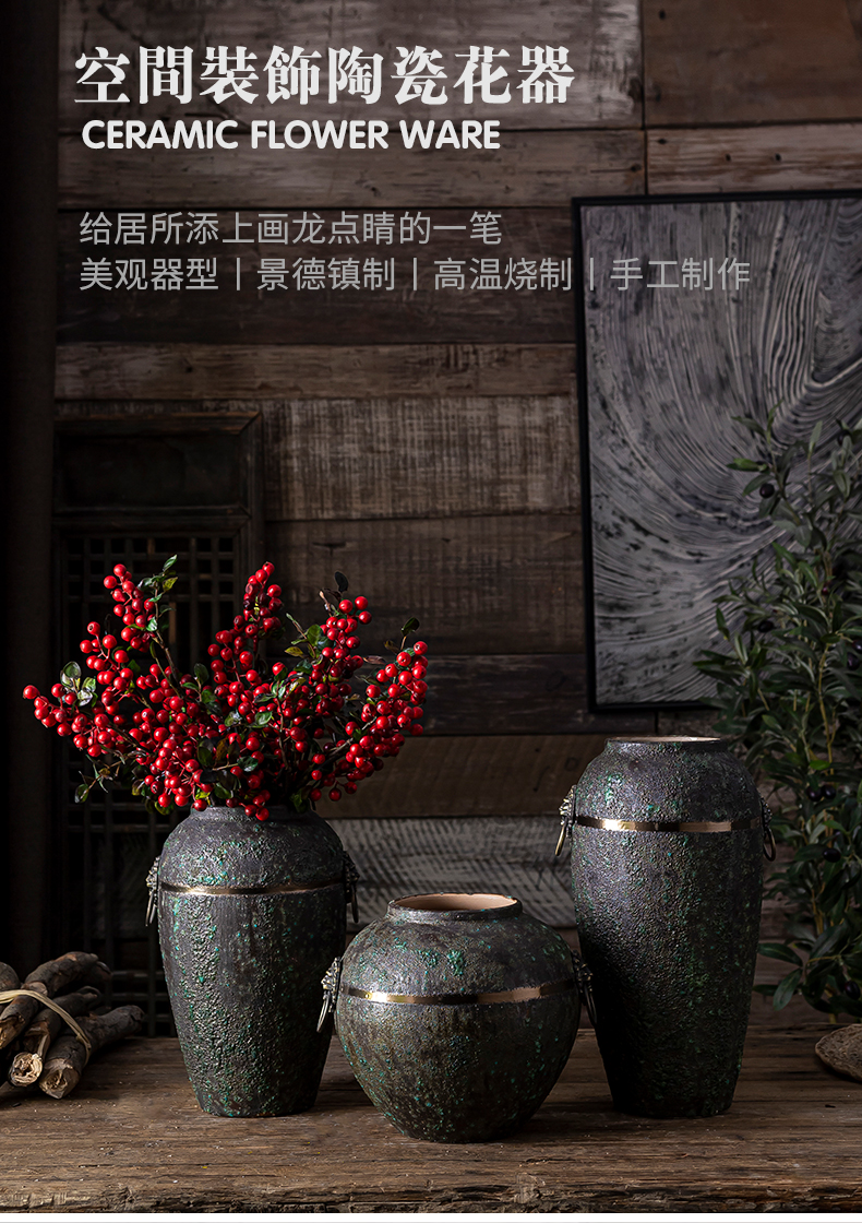 Archaize coarse field all over the sky star, some ceramic pot, fleshy dry flower vase to restore ancient ways small and pure and fresh flower arranging hydroponic furnishing articles sitting room