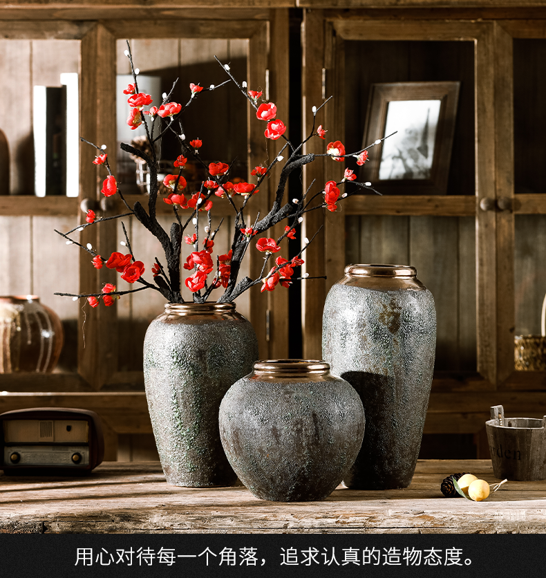 Jingdezhen official flagship store ceramic table decorations decoration decoration flower POTS sitting room floret bottle of restoring ancient ways