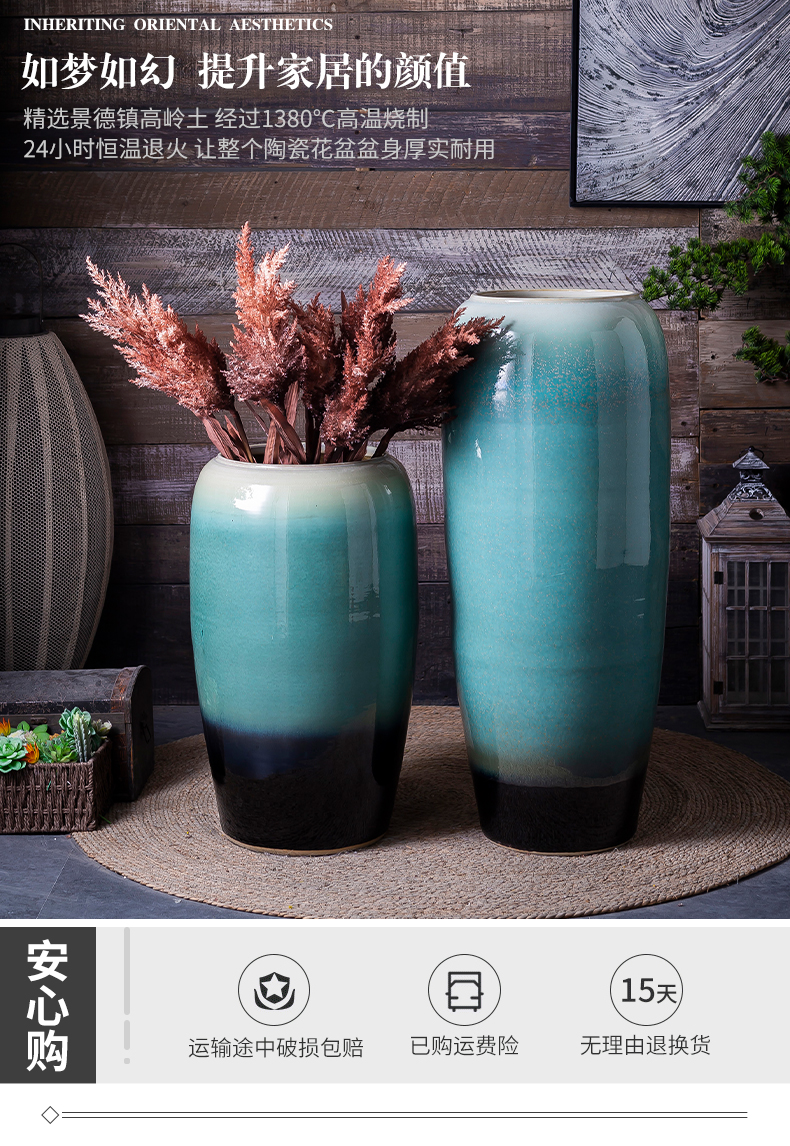 Jingdezhen ceramic hotel villa covers large vases, the sitting room porch flower flower decoration flower arranging furnishing articles
