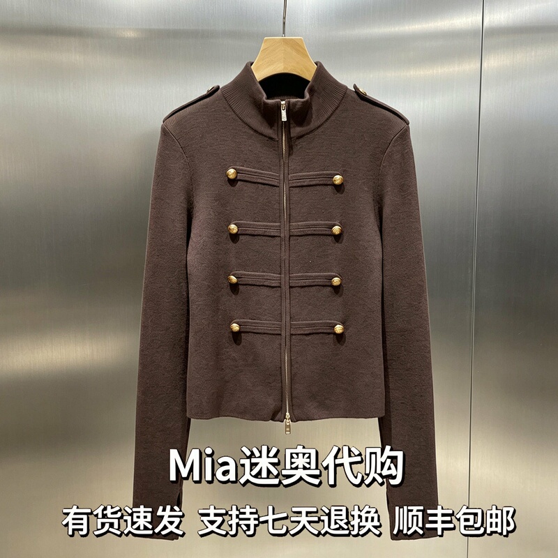 Revanyaya 2026 Winter New Style Napoleon Style Stand Collar Knitted Sweater Cardigan R92801231