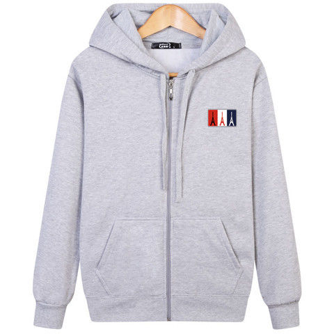 mô hình mùa xuân mùa thu / mùa đông mở phù hợp đàn ông bảo vệ áo cộng với nhung áo len zip-up bảo vệ áo khoác nam thể thao áo khoác Hàn Quốc phiên bản áo khoác.