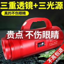 Night fishing light Laser gun fishing light Yellow blue black pit high-power ultra-bright flashlight strong light hernia light waterproof table fishing