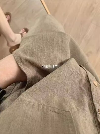 文艺衬衫裙女夏polo领短袖卫衣大版运动T恤裙子中长款棉麻连衣裙