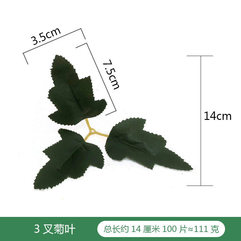 3 листья вилки хризантемы