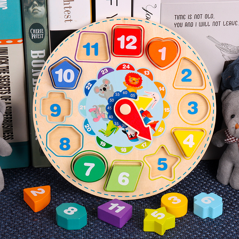 Digital Clock for Toddlers, Building Blocks, Pairing, Cognitive Toy, Time Clock, Learning Props, Montessori Teaching Aids 