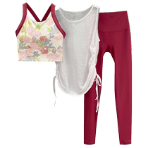 Yoga clothing set high-end three-piece professional and fashionable 2024 new summer Pilates sports quick-drying fitness