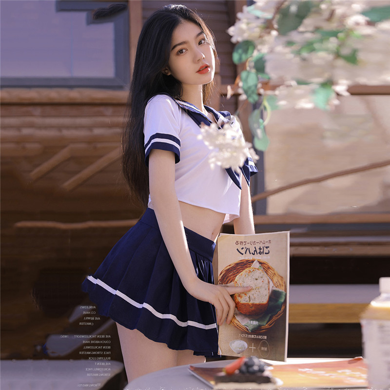 Sexy pajamas summer jk uniform pure temptation short skirt pure college wind girl dress suit