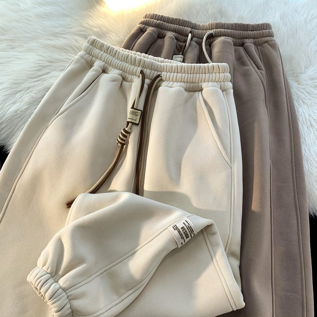 Girl Glint Thickened Pants Cashmere Autumn Winter 2023 New Winter Children's Pants Girl Casual Sports Pants-Taobao