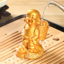 Creative boutique home color-changing tea pet ornaments spray water little monk tea play little boy tea ceremony accessories tea plate accessories