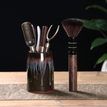 Kiln sand gold glaze tea ceremony six gentlemen set kung fu tea set kung fu tea set spare parts tea clip tea spoon holding pot pen tea art ornaments
