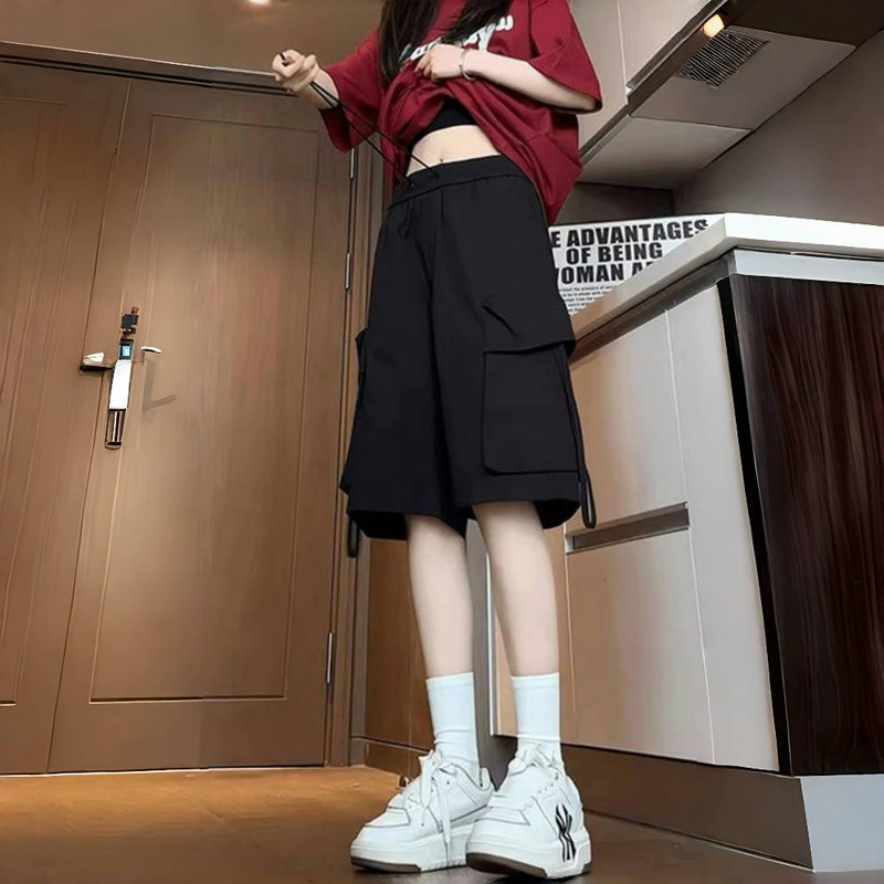 Mid-Length Over-The-Knee Work Shorts for Men and Women, 2025 New Style, Plus-Size Summer Casual Loose-Fitting Five-Point Pants, Six-Point Pants