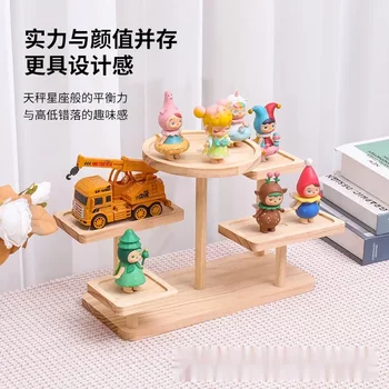 Stall display stand staircase solid wood creative jewelry ornaments display stand display stand storage dessert succulent ins