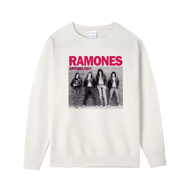 Унисекс для мужчин и женщин, осень, европейский и американский панк-рок Ramones, куртка с круглым вырезом, толстая хлопковая футболка-пуловер